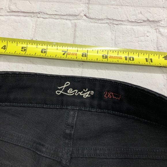 Levi's Women Skinny Curve ID Thigh High Zipper Jeans Size 28x32 Denim M059 -18 - Picture 8 of 16